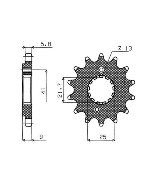 PIGNONE POLARIS 14 DENTI PASSO 520