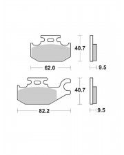 PASTIGLIE FRENO ANT DX + POST SEMI-SINTERIZZATE CAN-AM / SUZUKI