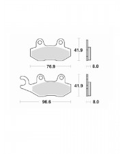 PASTIGLIE FRENO ANT DX SEMI-SINTERIZZATE SUZUKI / KAWASAKI