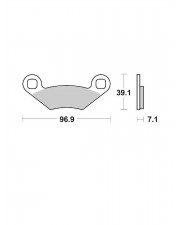 PASTIGLIE FRENO ANT + POST SINTERIZZATE POLARIS SPORTSMAN / SCRAMBLER